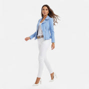 Camille Laurent | Slim Zip Moto Jacket For Women