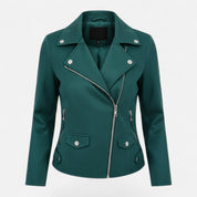 Camille Laurent | Slim Zip Moto Jacket For Women