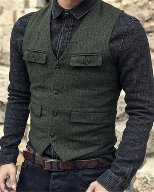 Nathaniel Brooks | Vintage Tailored Vest For Men