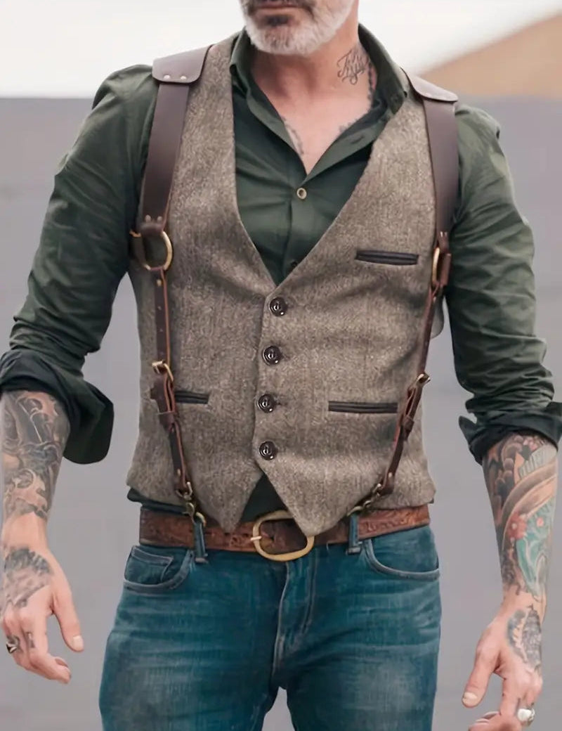 Dominic Moretti | Vintage Tailored Waistcoat For Men