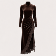 Vivienne Hartley | Elegant Velvet Maxi Races Dress For Women