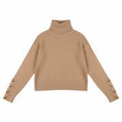 Genevieve Laurent | Elegant Turtleneck Knit Sweater For Women