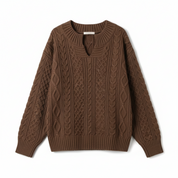 Vivienne Moreau | Oversized Cable Knit Sweater For Women