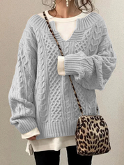 Vivienne Moreau | Oversized Cable Knit Sweater For Women