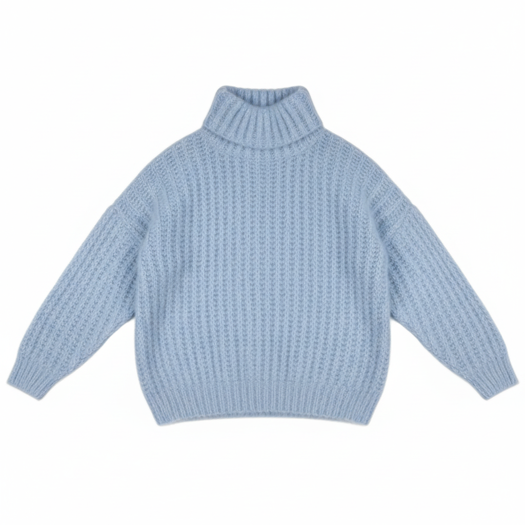 Juliette Moreau | Oversized Turtleneck Knit Sweater For Women