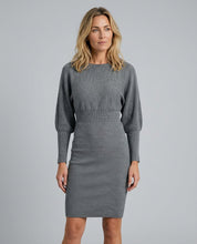 Charlotte Fielding | Balloon Sleeve Knit Midi Dress For Women