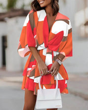 Isabella Romano | Vibrant Ruffle Mini Dress For Women