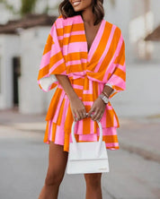 Isabella Romano | Vibrant Ruffle Mini Dress For Women