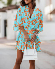 Isabella Romano | Vibrant Ruffle Mini Dress For Women