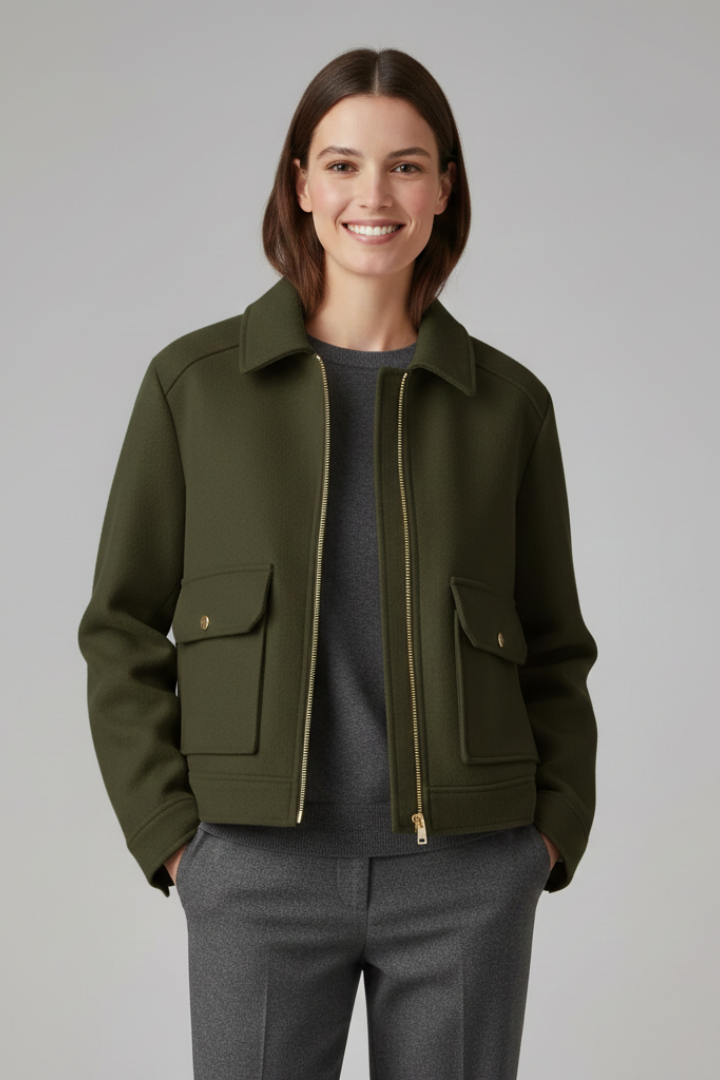 Elodie Sinclair | Cropped Bomber Jacket For Women