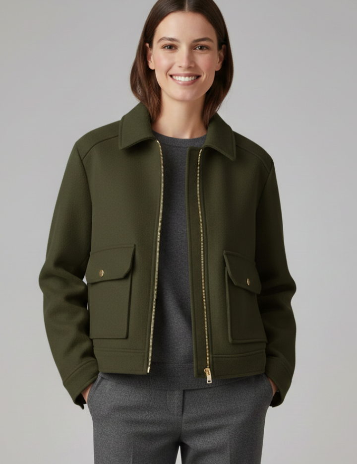 Elodie Sinclair | Cropped Bomber Jacket For Women