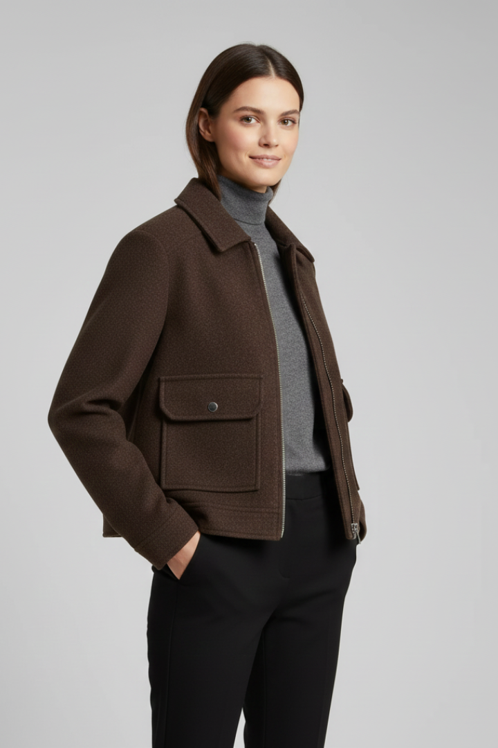 Elodie Sinclair | Cropped Bomber Jacket For Women