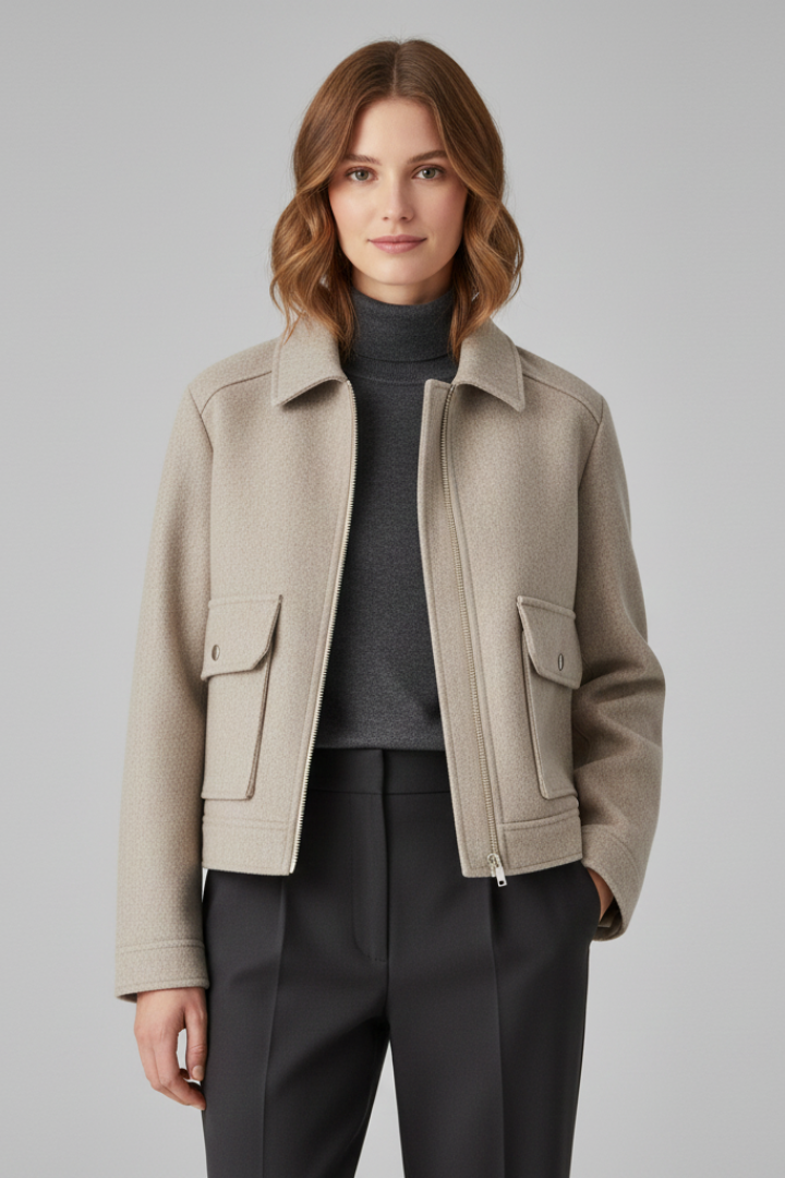 Elodie Sinclair | Cropped Bomber Jacket For Women