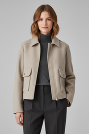 Elodie Sinclair | Cropped Bomber Jacket For Women
