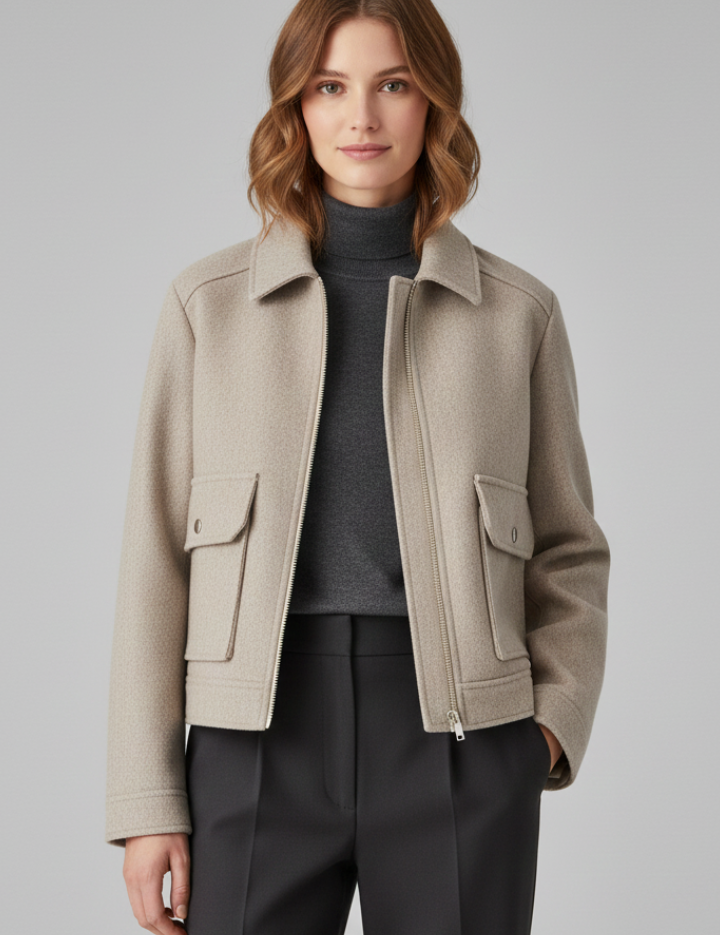 Elodie Sinclair | Cropped Bomber Jacket For Women