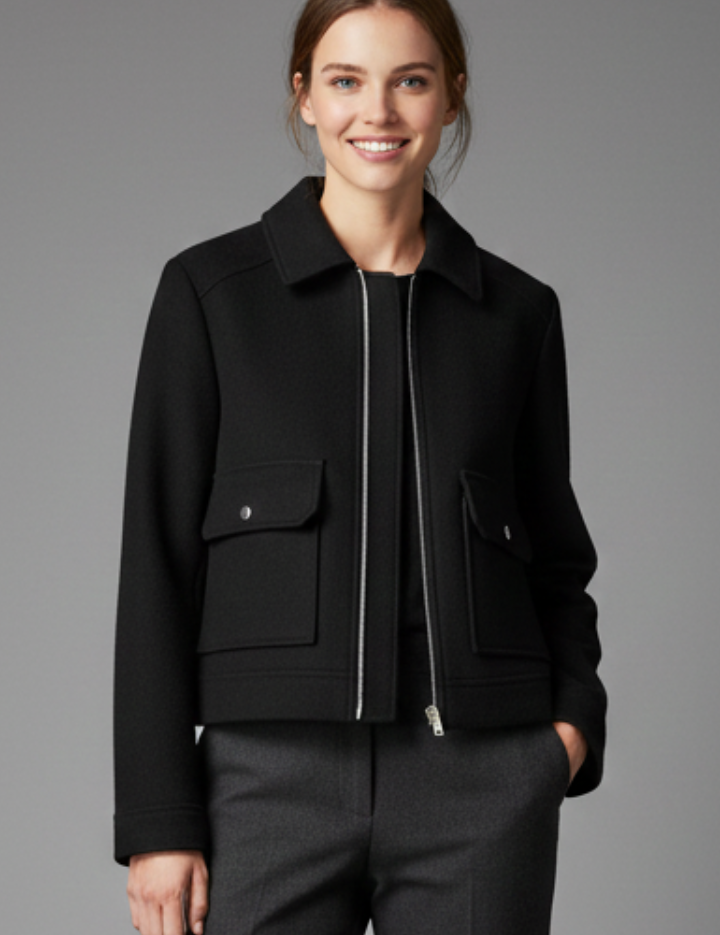 Elodie Sinclair | Cropped Bomber Jacket For Women