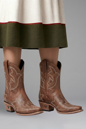 Ruby Evans | Western Embroidered Ankle Cowboy Boots For Women