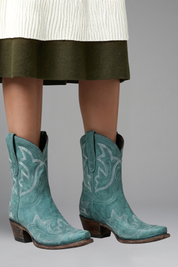 Ruby Evans | Western Embroidered Ankle Cowboy Boots For Women