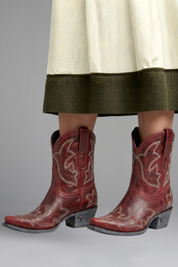Ruby Evans | Western Embroidered Ankle Cowboy Boots For Women