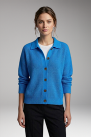 Olivia Turner | Collared Button-Up Cardigan For Women