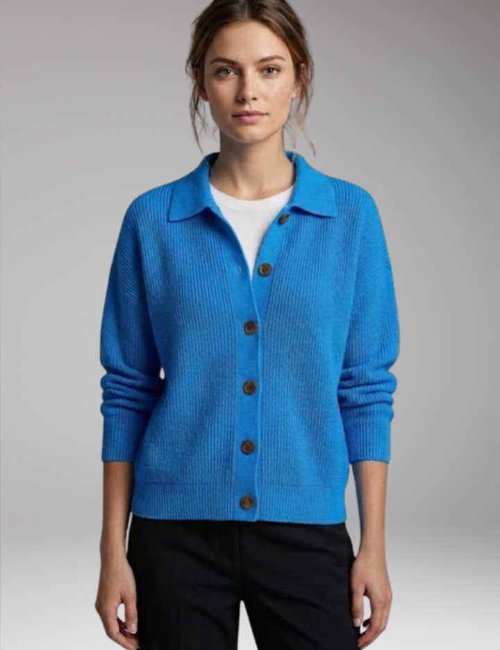 Olivia Turner | Collared Button-Up Cardigan For Women