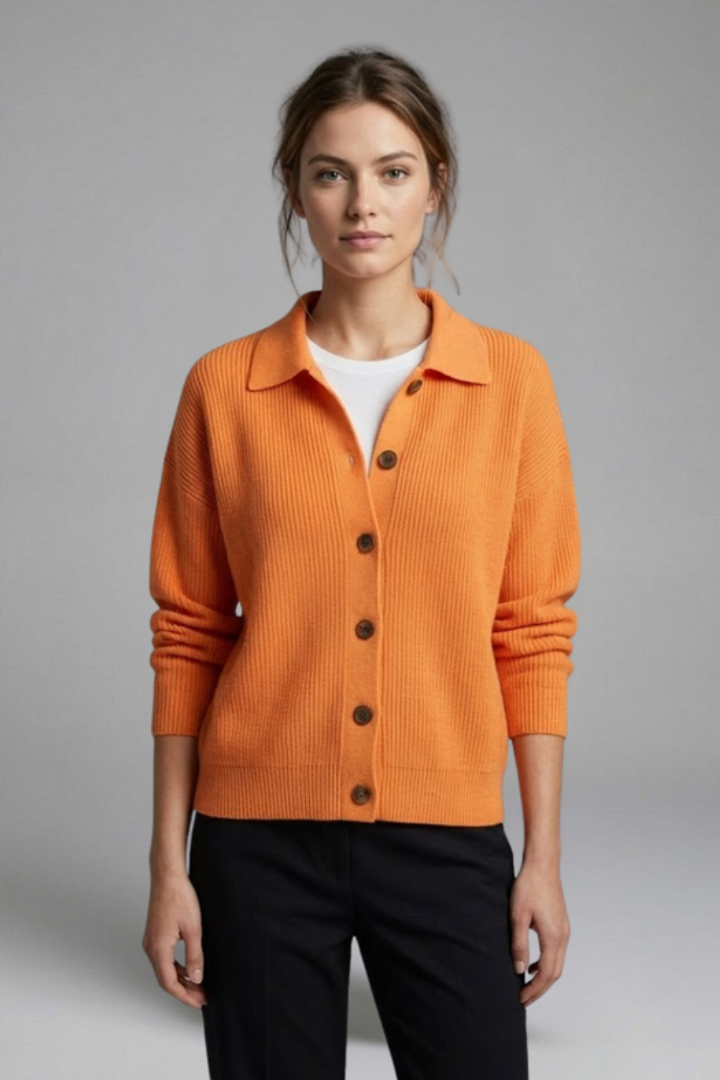 Olivia Turner | Collared Button-Up Cardigan For Women