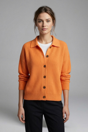 Olivia Turner | Collared Button-Up Cardigan For Women