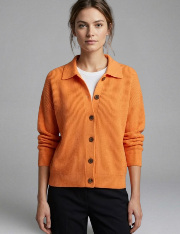 Olivia Turner | Collared Button-Up Cardigan For Women