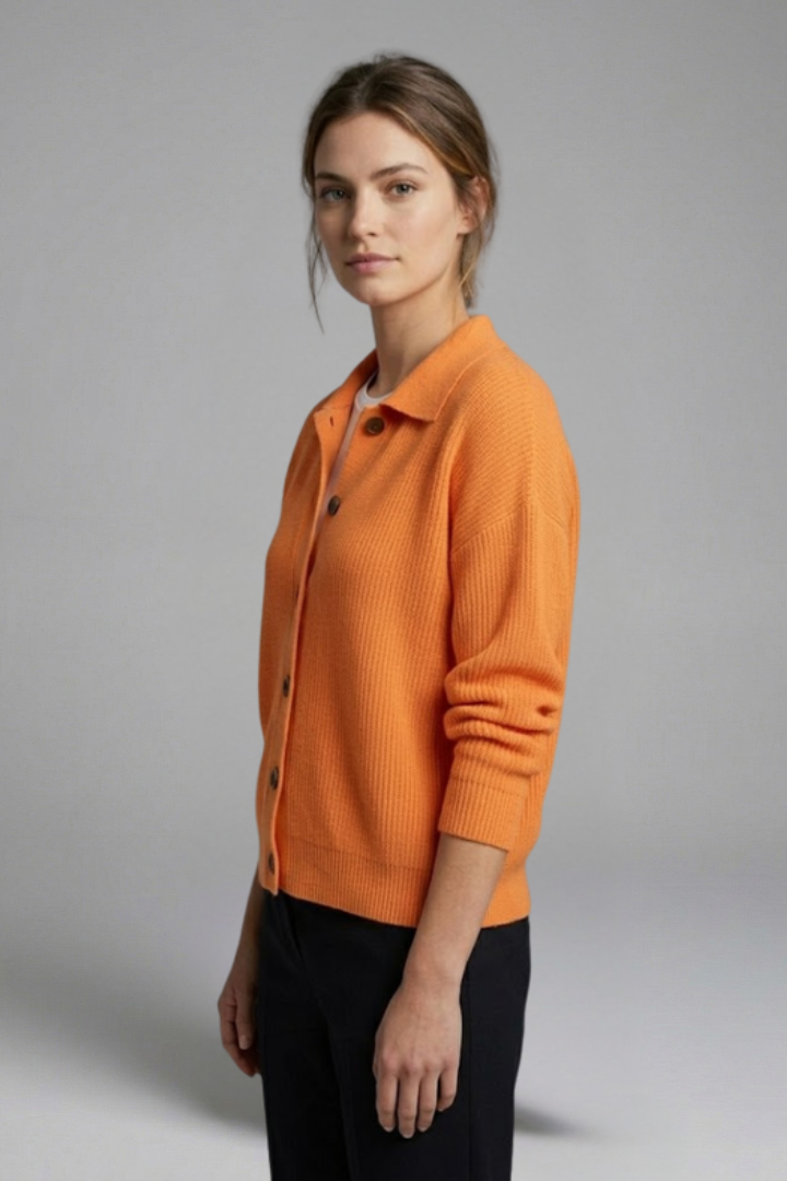 Olivia Turner | Collared Button-Up Cardigan For Women