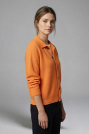 Olivia Turner | Collared Button-Up Cardigan For Women