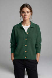 Olivia Turner | Collared Button-Up Cardigan For Women