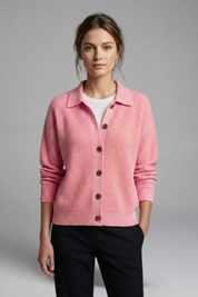 Olivia Turner | Collared Button-Up Cardigan For Women
