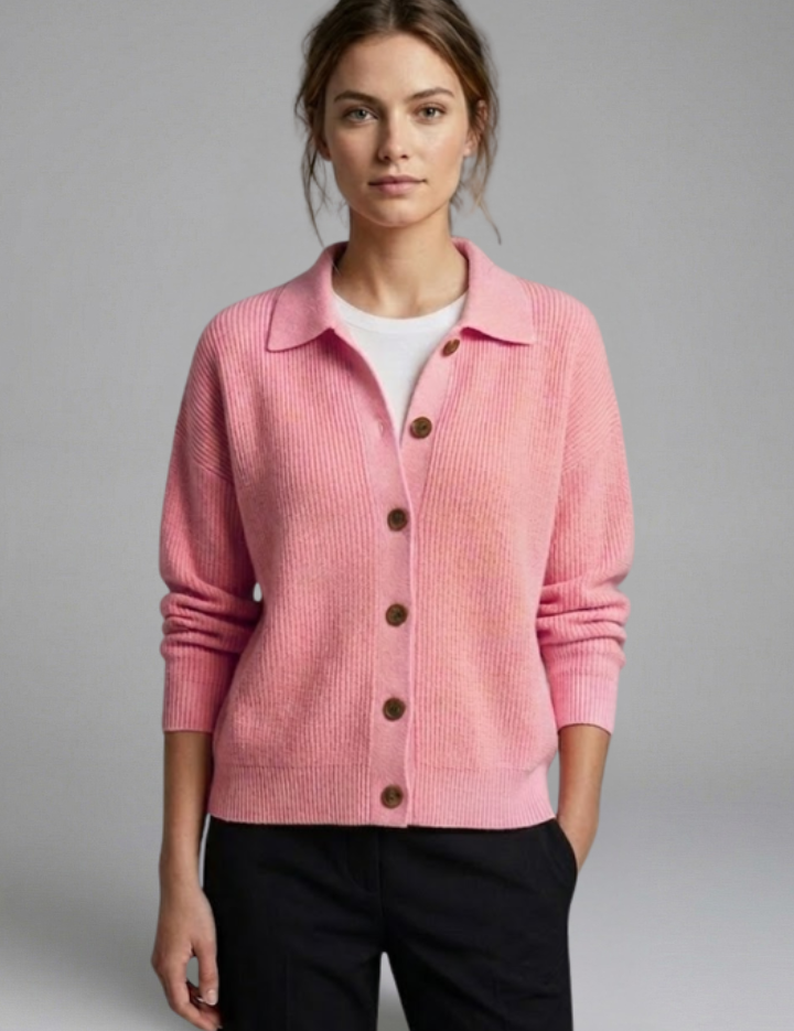 Olivia Turner | Collared Button-Up Cardigan For Women