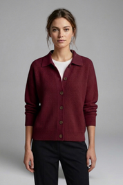 Olivia Turner | Collared Button-Up Cardigan For Women