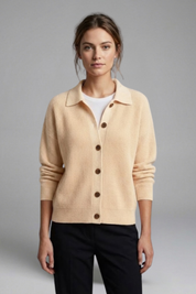 Olivia Turner | Collared Button-Up Cardigan For Women