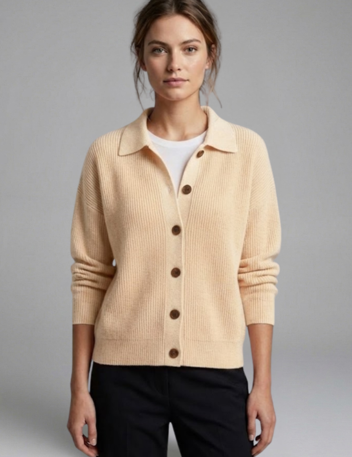 Olivia Turner | Collared Button-Up Cardigan For Women