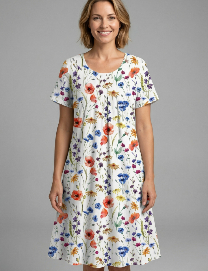 Sienna Clarke | Wildflower Print Midi Dress For Women