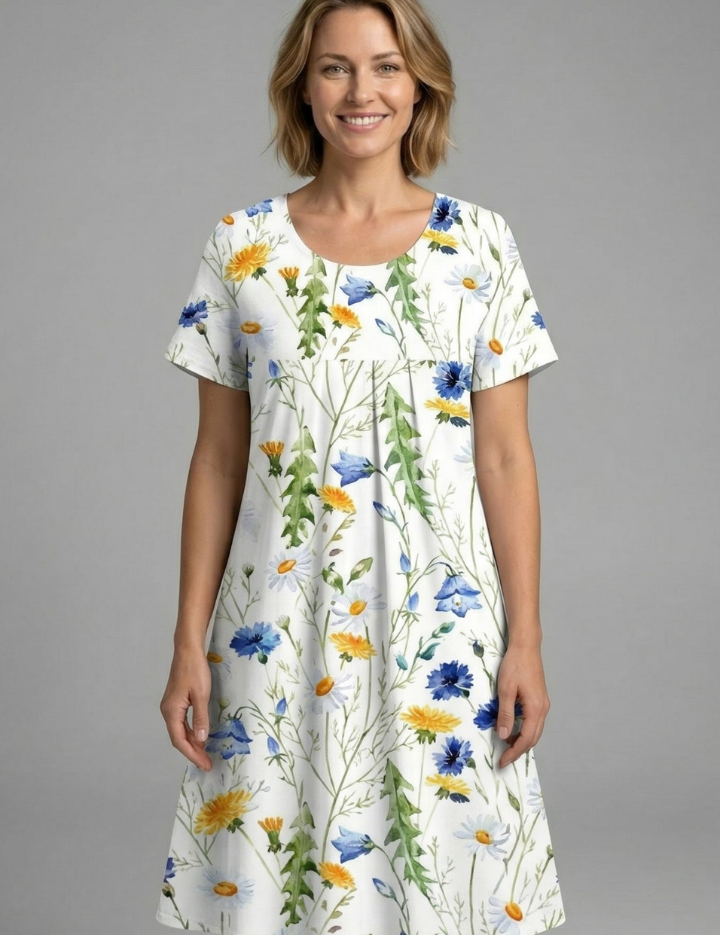 Sienna Clarke | Wildflower Print Midi Dress For Women