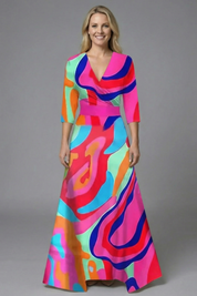 Grace Whitfield | Floral Wrap Maxi Dress For Women