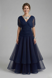 Amelia Forsythe | Off-Shoulder Tiered Tulle Midi Dress For Women