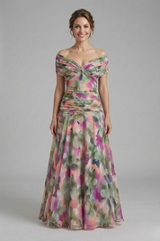 Amelia Forsythe | Off-Shoulder Tiered Tulle Midi Dress For Women