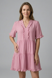 Ruby Mitchell | Tiered Ruffle Mini Dress For Women