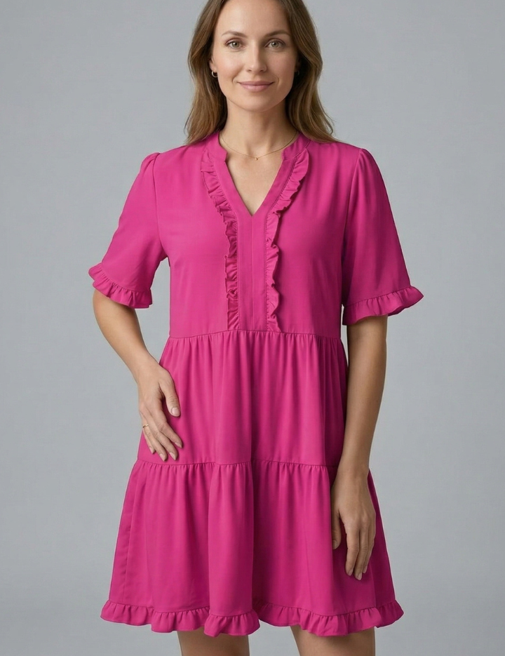 Ruby Mitchell | Tiered Ruffle Mini Dress For Women