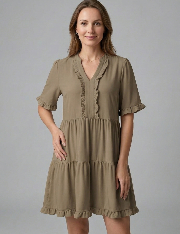 Ruby Mitchell | Tiered Ruffle Mini Dress For Women