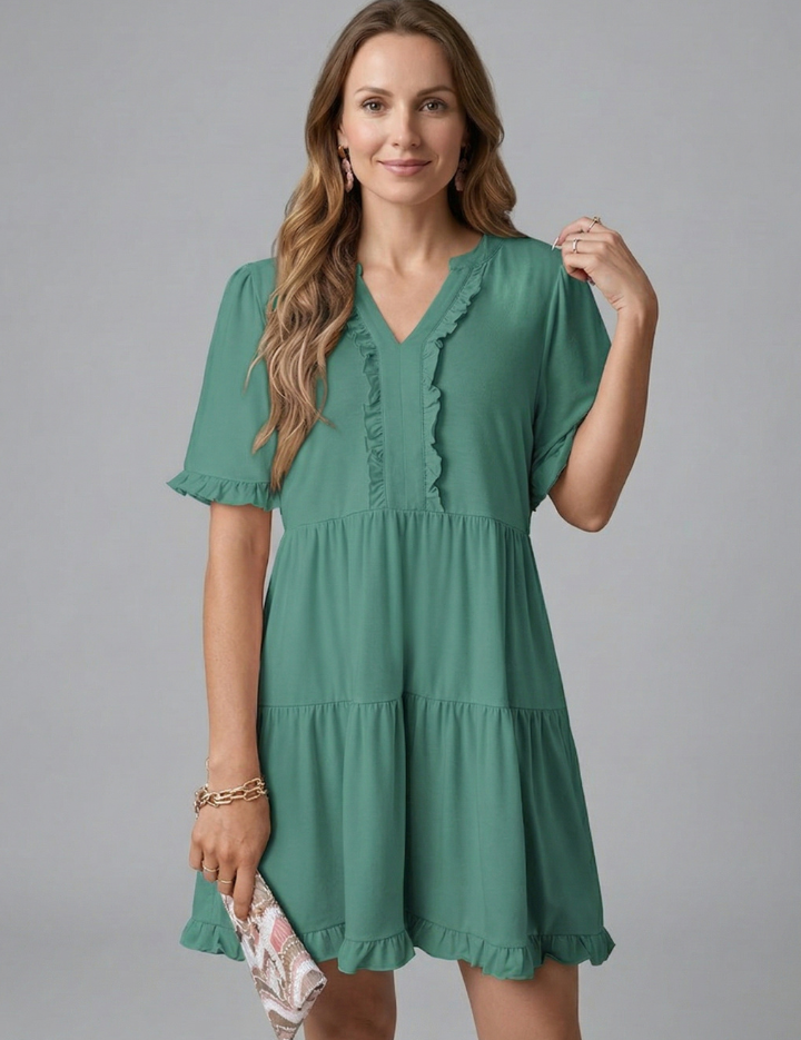 Ruby Mitchell | Tiered Ruffle Mini Dress For Women