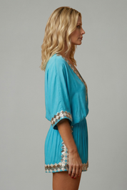 Phoebe Walker | Embroidered Playsuit For Women