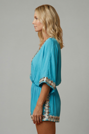 Phoebe Walker | Embroidered Playsuit For Women