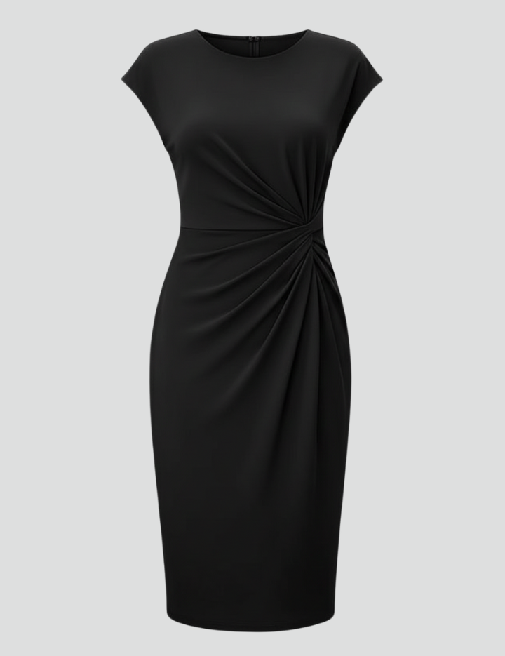 Women_sKnee-LengthDresswithRoundNeckandRuchedWaist_1.png
