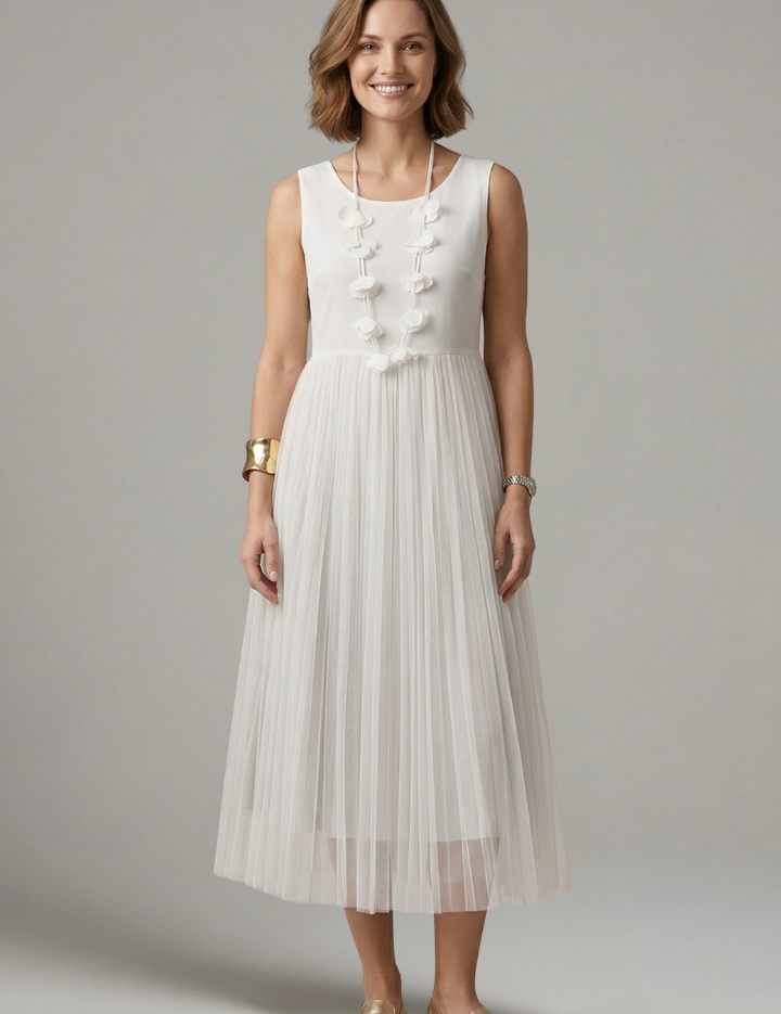 Phoebe Campbell | Knit & Tulle Midi Two-Piece Set For Women