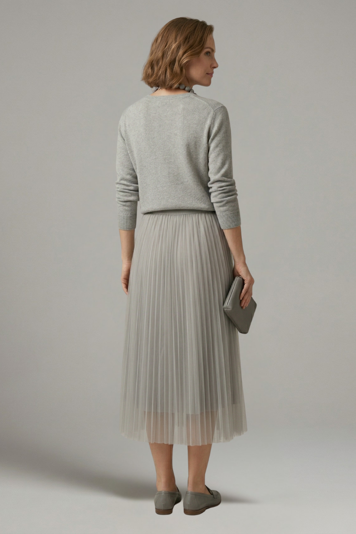 Phoebe Campbell | Knit & Tulle Midi Two-Piece Set For Women